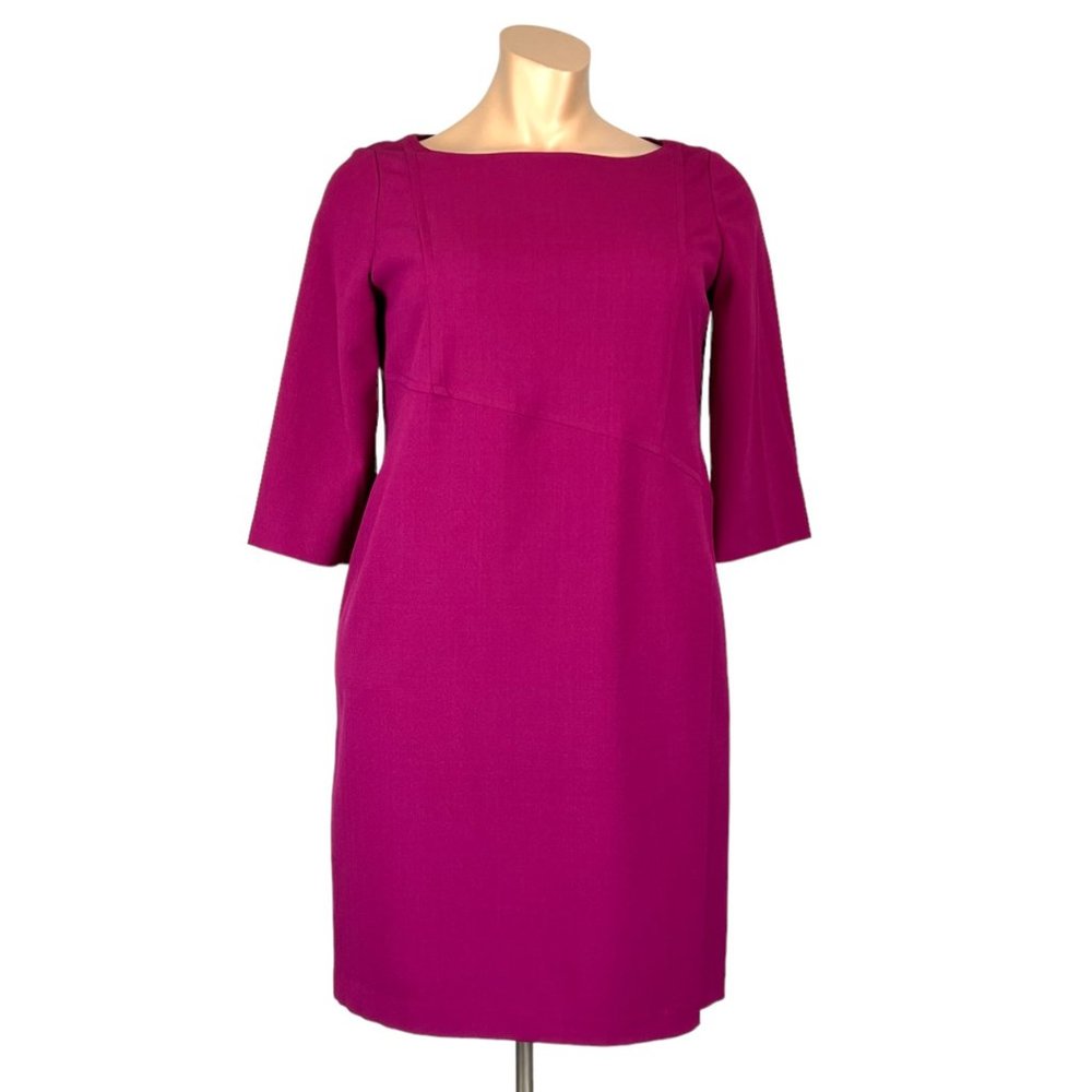 Kasper Magenta Half Sleeve Sheath Dress Career Formal plus size 18